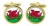 Welsh Coat of arms Cufflinks in Chrome Box