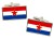 Yugoslavia (Croatia) Flag Cufflinks in Chrome Box
