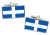 Zwolle (Netherlands) Flag Cufflinks in Chrome Box