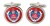 Sydney Fire and Rescue Cufflinks in Chrome Box