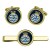 HMS Dalswinton, Royal Navy Cufflink and Tie Clip Set