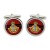 Leicestershire and Derbyshire Yeomanry, British Army ER Cufflinks in Chrome Box