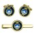 RNXS Royal Naval Auxiliary Service, Royal Navy Cufflink and Tie Clip Set