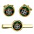 Royal Green Jackets (RGJ), British Army Cufflinks and Tie Clip Set