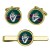 Royal Irish Regiment, British Army CR Cufflinks and Tie Clip Set