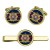 Royal Logistics Corps, British Army CR Cufflinks and Tie Clip Set