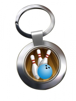 10 Pin Bowling Chrome Key Ring