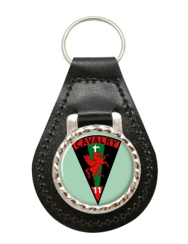 11th Cavalry Squadron (Ireland) Leather Key Fob