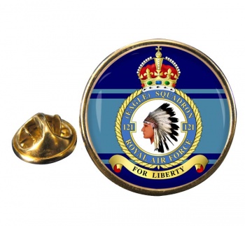 No. 121 Eagle Squadron (Royal Air Force) Round Pin Badge