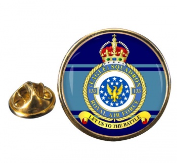 No. 133 Eagle Squadron (Royal Air Force) Round Pin Badge