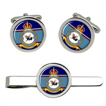 No. 143 Squadron (Royal Air Force) Round Cufflink and Tie Clip Set
