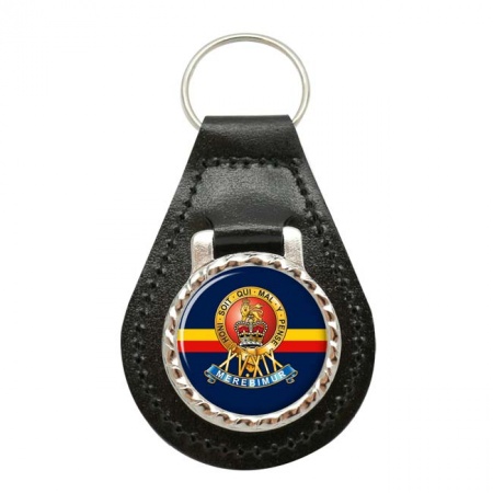 15th/19th King's Royal Hussars, British Army Leather Key Fob