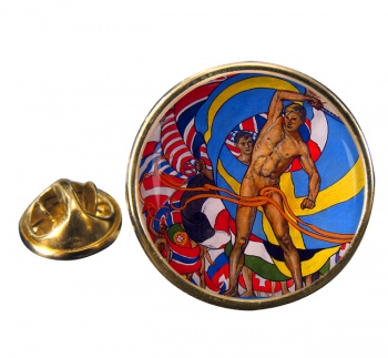 1912 Olympics Round Pin Badge