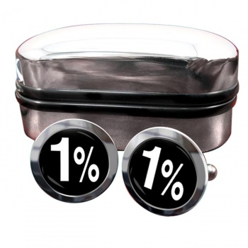 Outlaw Biker 1% Round Cufflinks