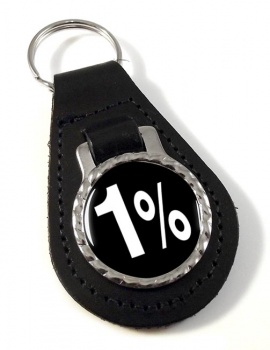 Outlaw Biker 1% Leather Key Fob