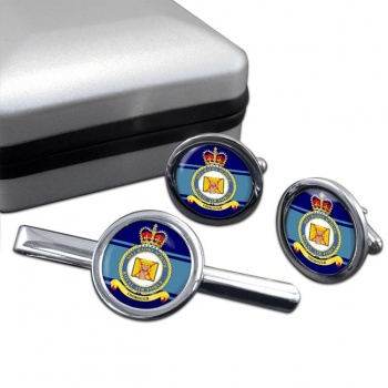 No. 1 Radio School (Royal Air Force) Round Cufflink and Tie Clip Set