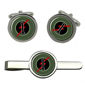 1st Armoured Car Squadron (Ireland) Round Cufflink and Tie Clip Set