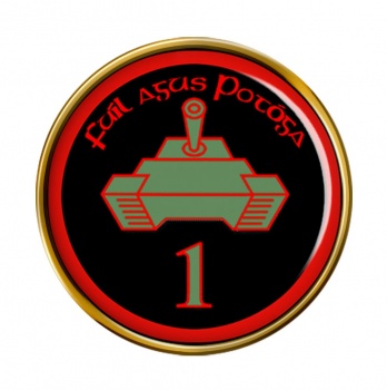 1st Tank Squadron (Ireland) Round Pin Badge