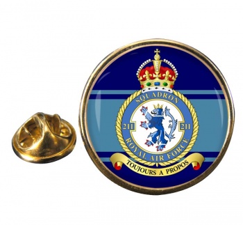 No. 211 Squadron (Royal Air Force) Round Pin Badge