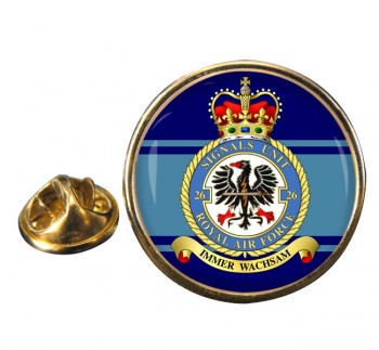 No. 26 Signals Unit (Royal Air Force) Round Pin Badge