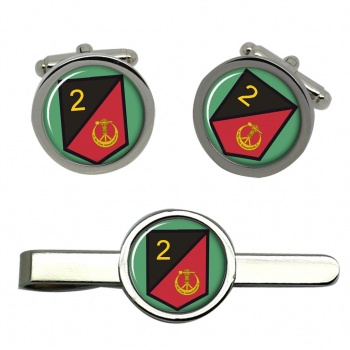 2 Engineers (Ireland) Round Cufflink and Tie Clip Set