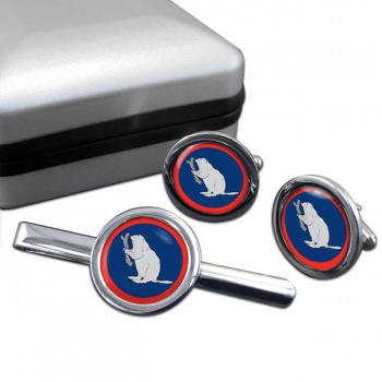 2 Operational Support Group RLC (British Army) Round Cufflink and Tie Clip Set