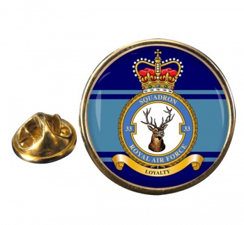 No. 33 Squadron (Royal Air Force) Round Pin Badge