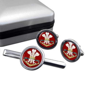 4th-19th Prince of Wales's Light Horse (Australian Army) Round Cufflink and Tie Clip Set