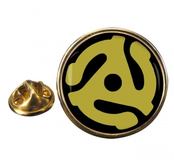 45 Record Adapter Round Pin Badge