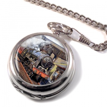 Steam Train (LMS Royal Scot Class 46108 Seaforth Highlander) Pocket Watch