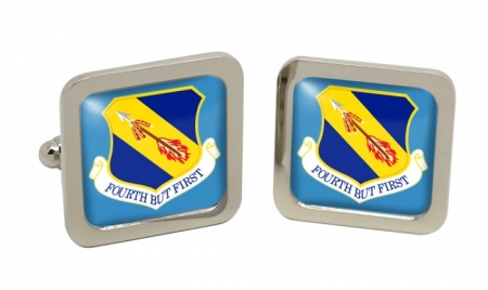 4th Fighter Wing USAF Square Cufflinks in Box