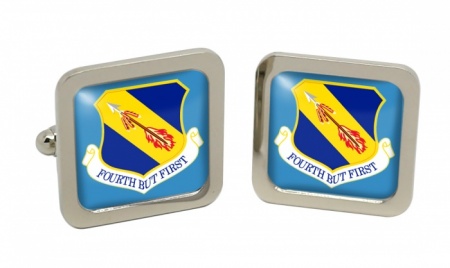 4th Fighter Wing USAF Square Cufflinks in Box