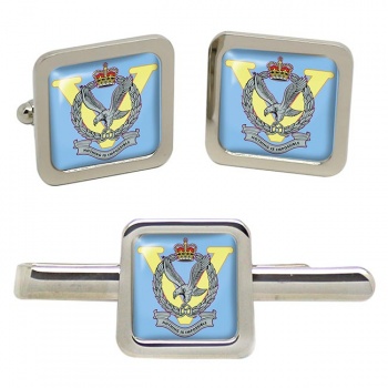5 Regiment Army Air Corps (British Army) Square Cufflink and Tie Clip Set