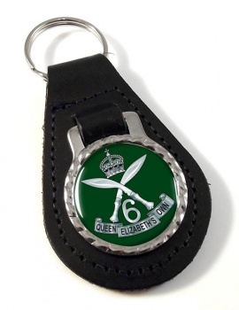 6th Queen Elizabeth's Own Gurkha Rifles (British Army) Leather Key Fob