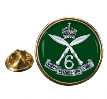 6th Queen Elizabeth's Own Gurkha Rifles (British Army) Round Pin Badge
