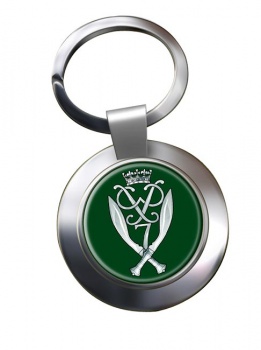 7th Duke of Edinburgh's Own Gurkha Rifles (British Army) Chrome Key Ring