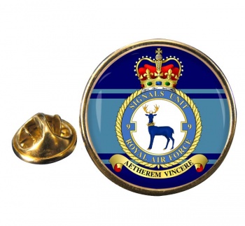 No. 9 Signals Unit (Royal Air Force) Round Pin Badge