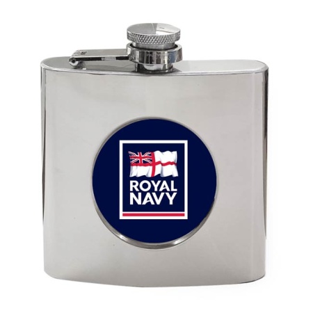 Royal Navy Logo Hip Flask