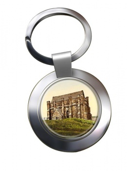 Abbotsbury Dorset Chrome Key Ring
