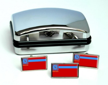 Abkhaz Soviet Flag Cufflink and Tie Pin Set