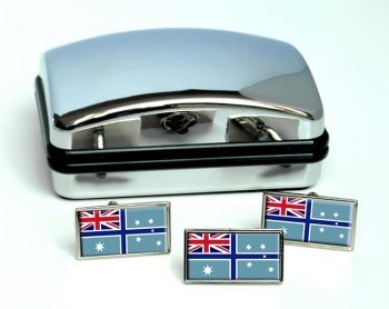 Civil Air Ensign of Australia Rectangle Cufflink and Tie Pin Set