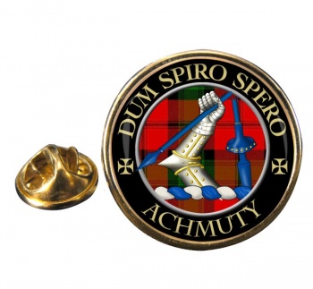 Achmuty Scottish Clan Round Pin Badge