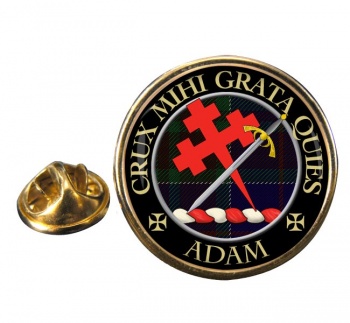 Adam Scottish Clan Round Pin Badge