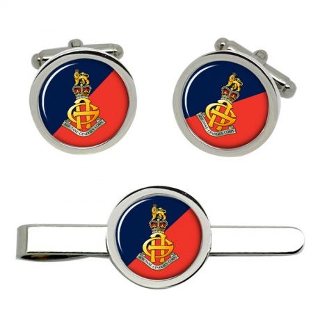 Adjutant General's Corps (AGC), British Army Old Cufflinks and Tie Clip Set