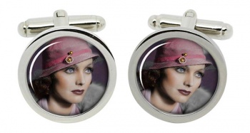 Adrienne Ames, Vintage Film Star Round Cufflinks