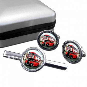 AEC RT Bus Cufflink and Tie Clip Set