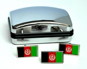 Afghanistan Flag Cufflink and Tie Pin Set