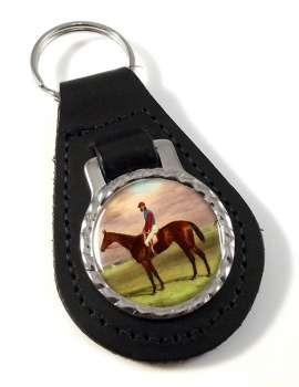 Bay Filly Agility by H. Hall Leather Key Fob