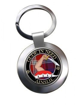 Ainslie Scottish Clan Chrome Key Ring