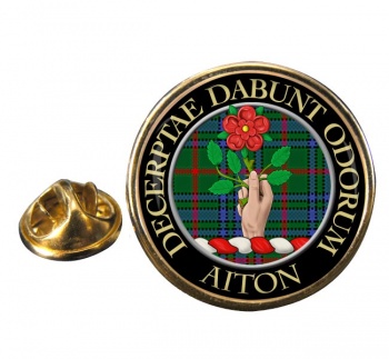 Aiton Scottish Clan Round Pin Badge